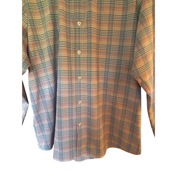 MIzzen+Main Men’s Standard Button Down Blue Pink Plaid Shirt Made In USA Size XL - Picture 4 of 14